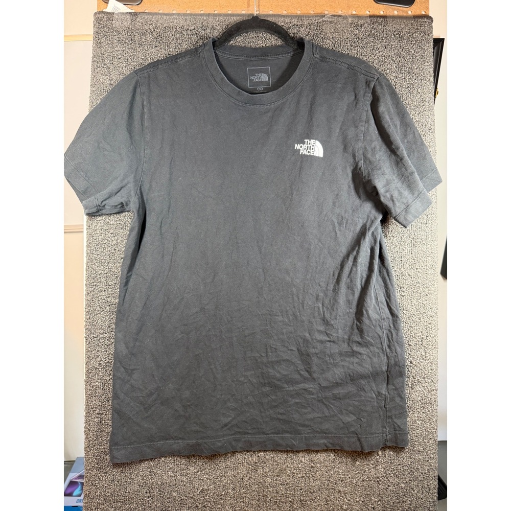 The North Face T-Shirt Mens M Black Circular Design Never Stop Exploring Logo
